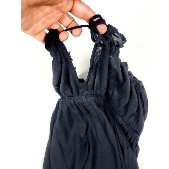 NEW ASOS SEXY BLACK BANDEAU BEACH ROMPER - SIZE: 6 - Picture 4 of 10